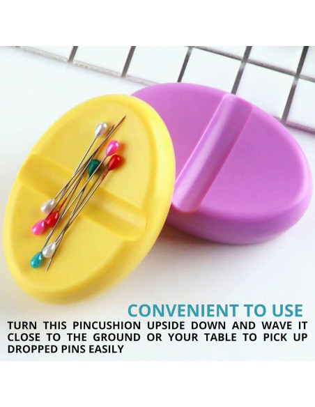 3 Almohadillas Magnéticas para Alfileres de Costura YARRD 10x7 cm