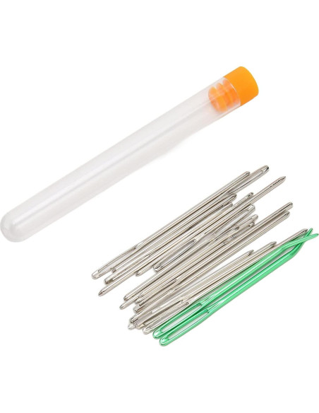 Kit de Agujas de Remendar Pssopp con Mango Curvado de Madera