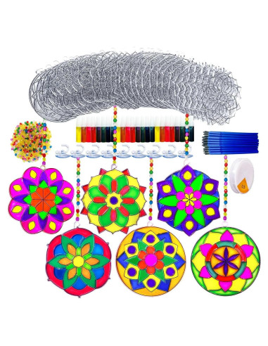 Kit de Manualidades Suncatcher Mandala AUEKIV 30 Piezas
