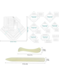 Conjunto de Guías para Hacer Sobres BAOFALI 19 Pcs DIY 2