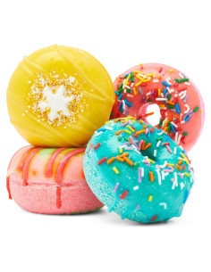 Bombas de Baño Fizz & Bubble Donut - Paquete de 4 Hidratantes