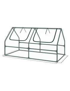 Invernadero Mini Aoodor 1.22m x 0.61m con 2 Puertas Cremallera