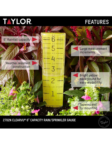 Medidor de Lluvia ClearVu Taylor 15.24 cm Transparente