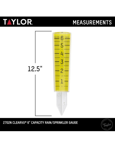 Medidor de Lluvia ClearVu Taylor 15.24 cm Transparente