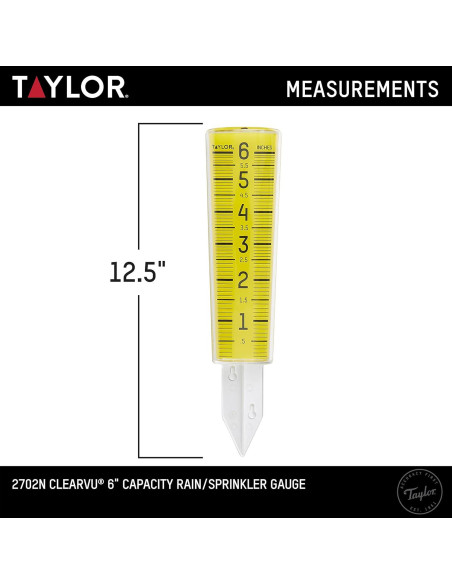 Medidor de Lluvia ClearVu Taylor 15.24 cm Transparente