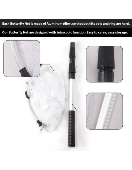 Set de 2 Redes Telescópicas Rngeo para Mariposas y Pesca