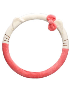 Cubierta de Volante MOMODEER Rosa 15 Pulgadas Antideslizante