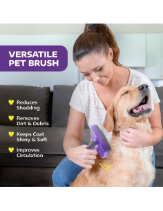 Cepillo Autolimpiante Hertzko para Perros y Gatos - 25.8x14.9cm 2