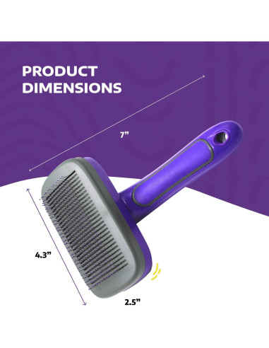 Cepillo Autolimpiante Hertzko para Perros y Gatos - 25.8x14.9cm