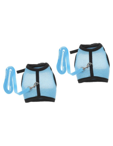 Conjunto de Arnés y Correa para Cobayas FOMIYES Azul 2 Pcs