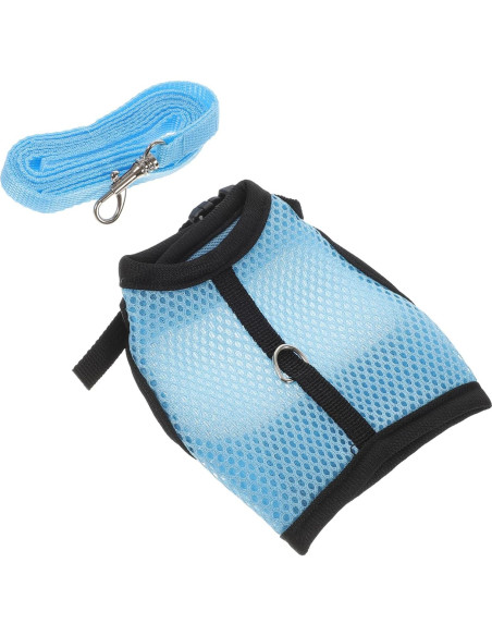 Conjunto de Arnés y Correa para Cobayas FOMIYES Azul 2 Pcs