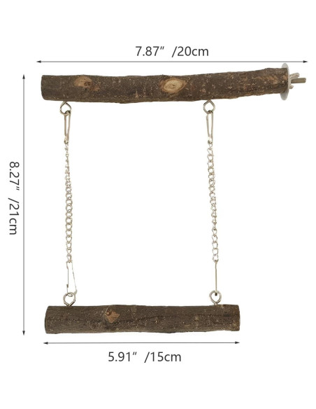 Columpio para Aves Meprotal 20x21 cm Madera Natural