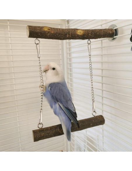 Columpio para Aves Meprotal 20x21 cm Madera Natural