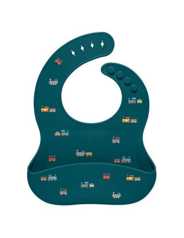 Babero de Silicona Simple Modern para Niños - Talla Única