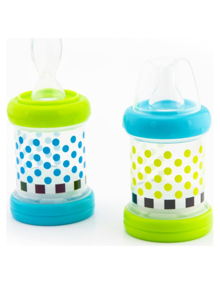 Alimentador Sassy para Bebés - Set de 2 Botellas 120ml con Tetina