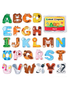 Imanes de Letras Mayúsculas JoyCat de Madera para Niños