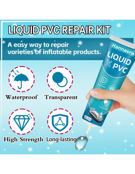Kit de Reparación de Parche Inflable Hannaera 60 ml PVC