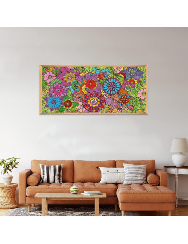 Paquete de 2 Pósters Gigantes para Colorear Mandala ZOIIWA 127x76 cm