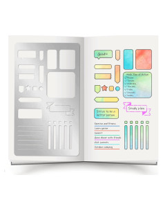 Plantilla de Metal INFUNLY para Dibujo y Scrapbooking 17.7x10.1cm