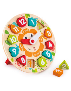 Rompecabezas de Reloj Chunky Hape - Aprender a Decir la Hora