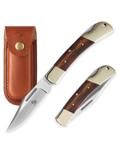 Cuchillo Plegable SENBON 10.2cm Acero Inoxidable Madera