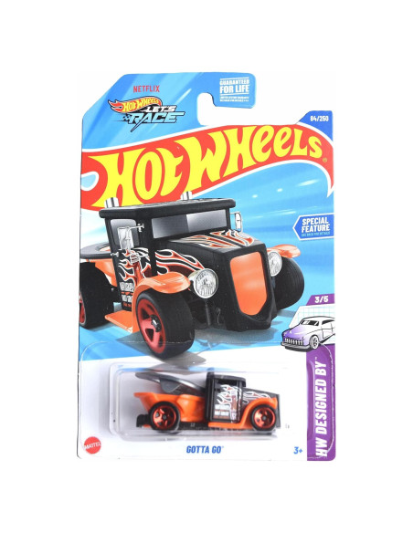 Hot Wheels Gotta Go Negro/Naranja 1:64 Mattel 84/250