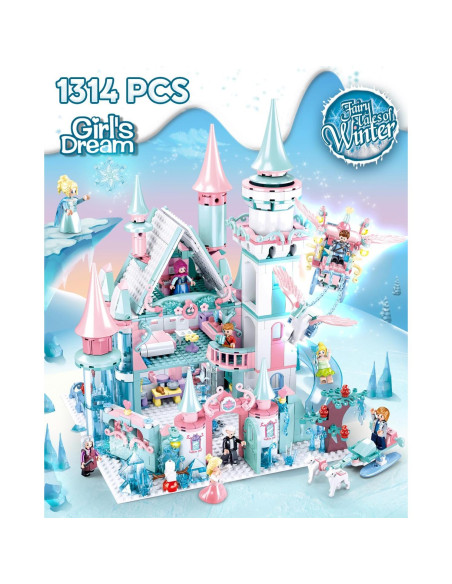 Conjunto de Construcción Castillo Congelado Sluban 1314 Piezas