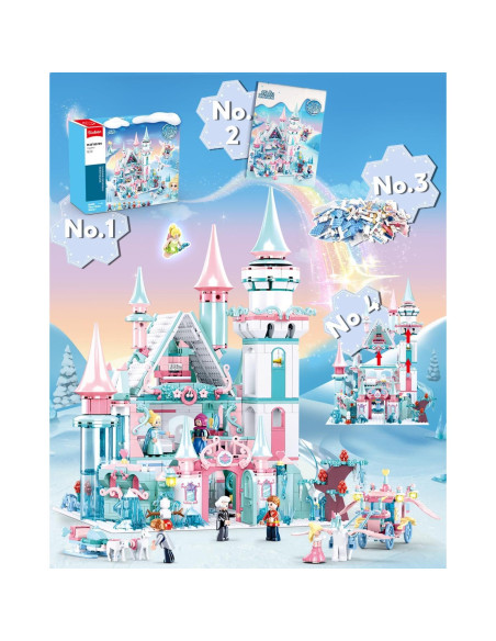 Conjunto de Construcción Castillo Congelado Sluban 1314 Piezas