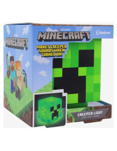 Luz Nocturna Creeper Paladone con Sonidos - 11 cm Verde