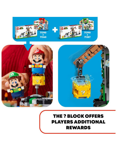 LEGO Super Mario Conjunto de Expansión Reznor Knockdown 71390 - 862 Piezas