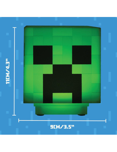 Luz Nocturna Creeper Paladone con Sonidos - 11 cm Verde