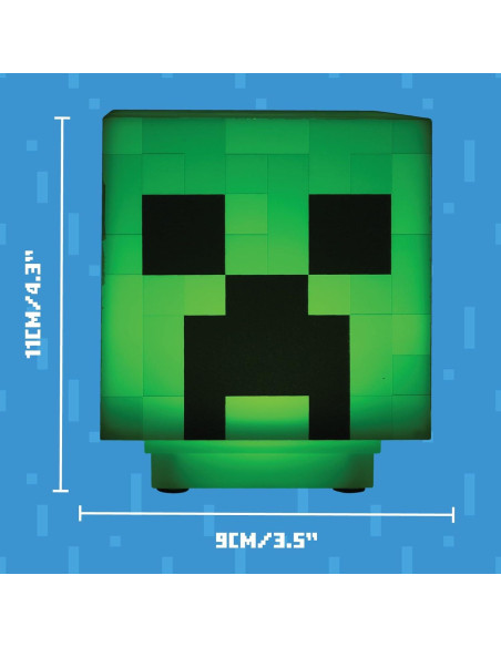 Luz Nocturna Creeper Paladone con Sonidos - 11 cm Verde