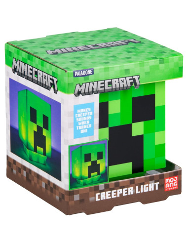 Luz Nocturna Creeper Paladone con Sonidos - 11 cm Verde