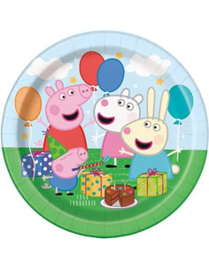 Suministros de Fiesta Peppa Pig para 16 Personas - Platos, Servilletas y Cubierta 2