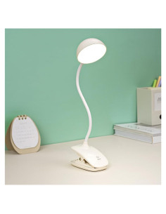 Lámpara de libro recargable CometMars con clip y luz regulable