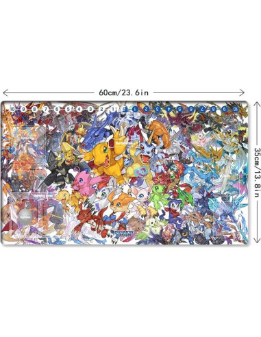 Tapete de Juego Mlikemat Digimon 60.96x35.56 cm + Bolsa Gratis