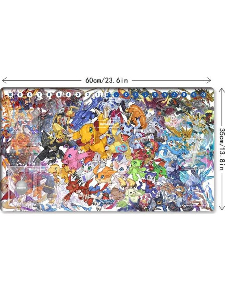 Tapete de Juego Mlikemat Digimon 60.96x35.56 cm + Bolsa Gratis