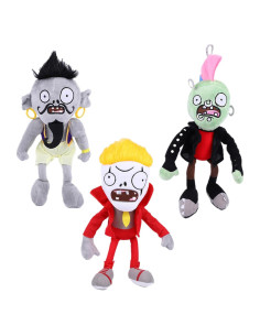 3 Juguetes de Peluche Plantas vs Zombies BASHERISE 2025