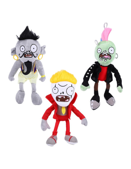 3 Juguetes de Peluche Plantas vs Zombies BASHERISE 2025