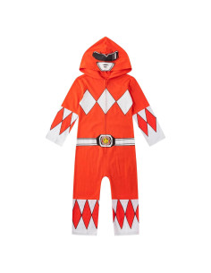 Mono con Capucha Power Rangers Rojo para Niños 2T a 7
