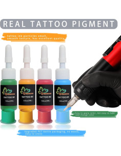 Juego de Tinta para Tatuajes QIONGHUA 10 Colores 81.9g 2