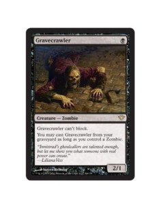 Carta Gravecrawler Magic The Gathering Negro Zombie 2/1 2012