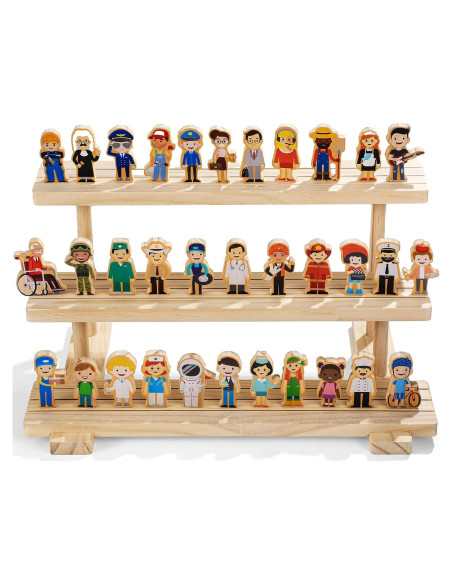 Juguetes de Madera Kathfly 36 Piezas Figuras Profesiones
