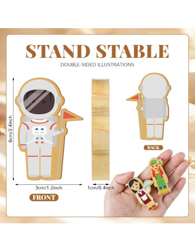 Juguetes de Madera Kathfly 36 Piezas Figuras Profesiones