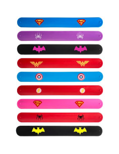 Pulseras de Superhéroe para Niños - 9 Paquetes de Fiesta 2