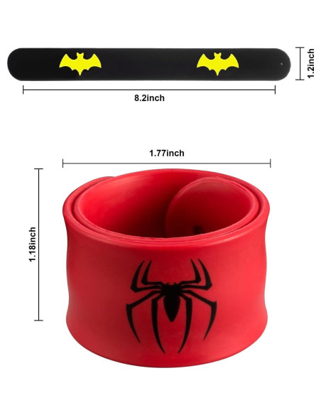 Pulseras de Superhéroe para Niños - 9 Paquetes de Fiesta