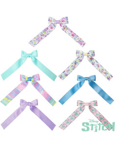 Conjunto de Lazos de Cola Larga LUV HER para Niñas - 7 Clips de Cocodrilo 2