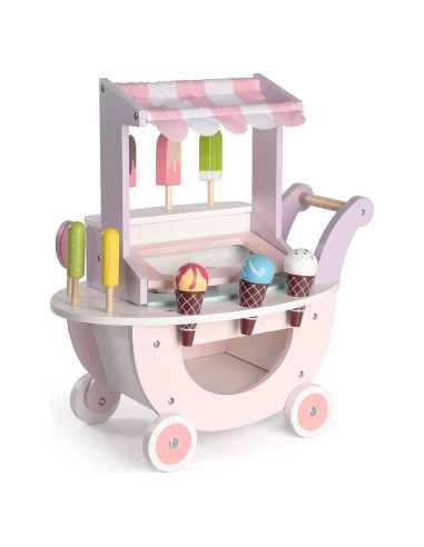 Carrito de Helados de Madera ROBUD para Niños 3+ Años Rosa