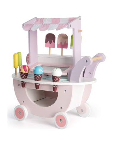 Carrito de Helados de Madera ROBUD para Niños 3+ Años Rosa