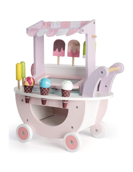 Carrito de Helados de Madera ROBUD para Niños 3+ Años Rosa